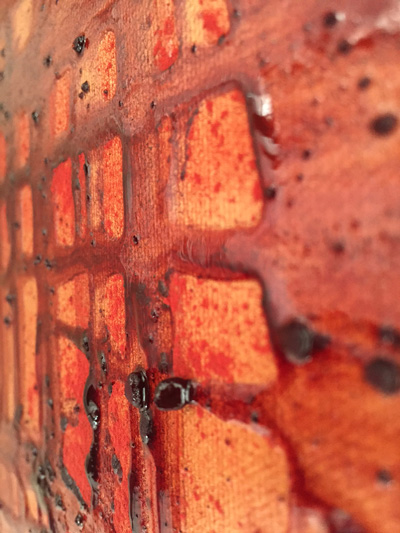 Syrien. Blandteknik 120 x 100. Närbild.)