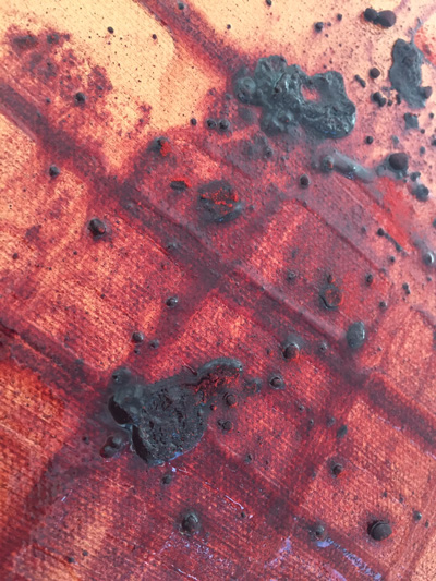 Syrien. Blandteknik 120 x 100. Närbild.)