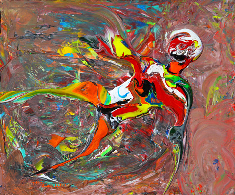 Varats olidliga lätthet. Akryl på canvas 100x120.