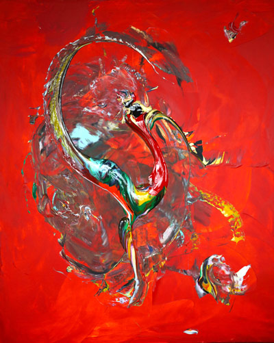 The bike. Akryl på canvas 120x100.